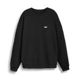 Black Printed Sweater Front