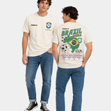 TOFFS - Brazil 4 Time Champs - Faded Cream T-shirt