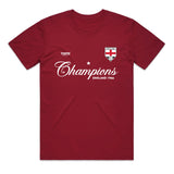 TOFFS - England Champions - Cardinal Red T-shirt