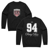 TOFFS - USA 94 Crest - Black Crewneck