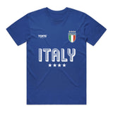 TOFFS - Italy Crest with Stars - Royal T-shirt