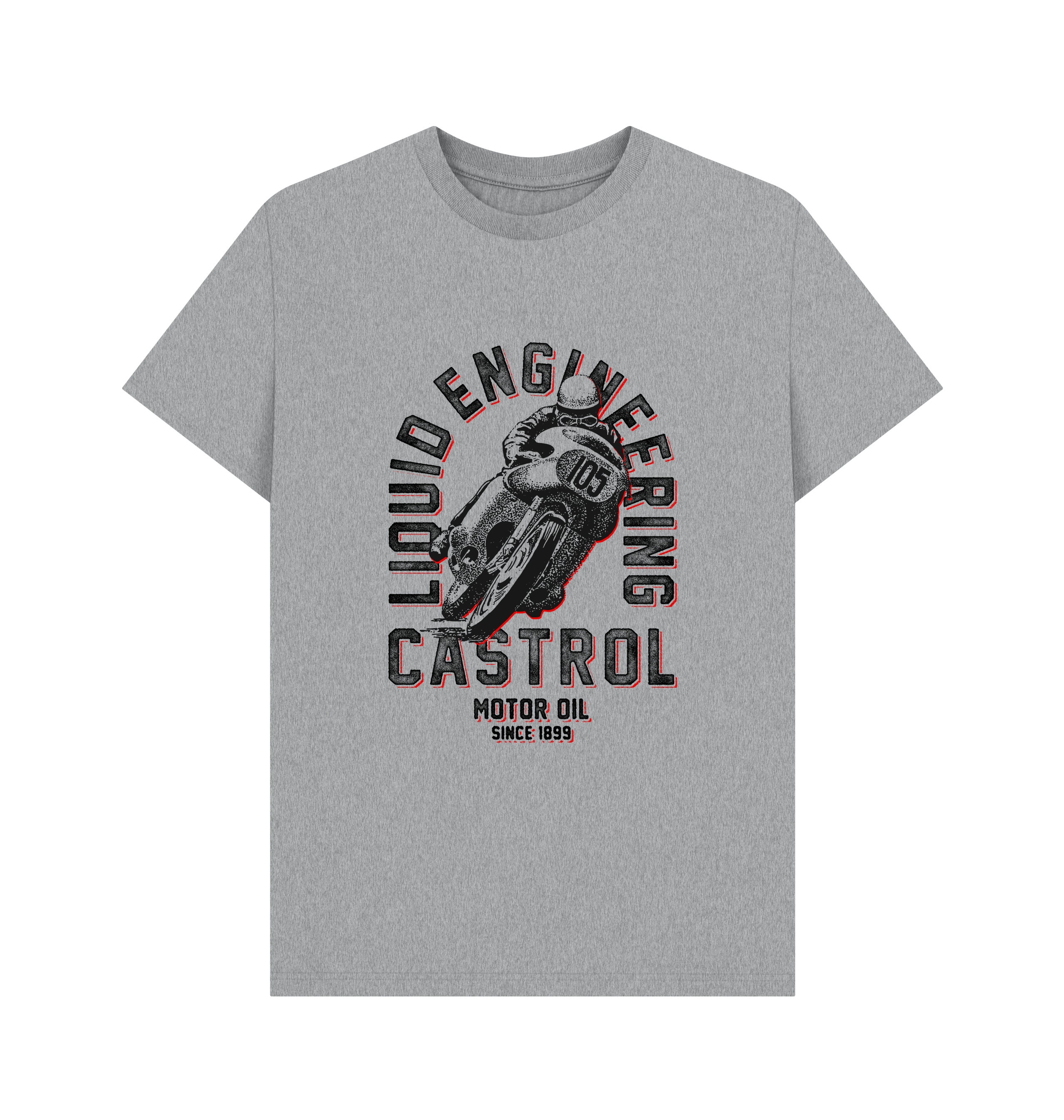 Athletic Grey Printed T-shirt