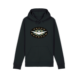 Black Printed Hoody Front