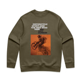 On Any Sunday Film Poster Graphic Khaki Sweatshirt